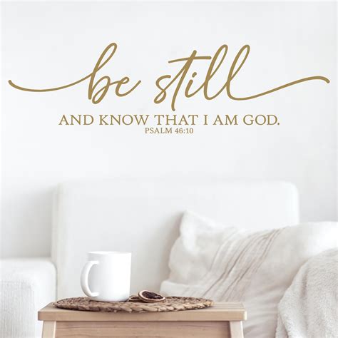 Psalm 46 10 Be Still Know I Am God Christian Stickers Religious