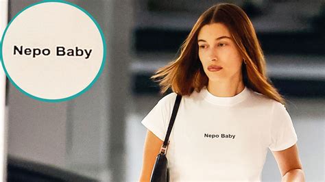 Hailey Bieber Wears Nepo Baby T Shirt Amid Viral Debate Gwyneth