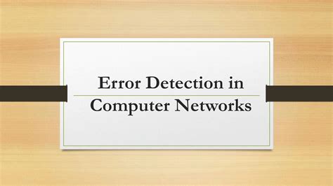 Solution Error Detection In Computer Networks Studypool