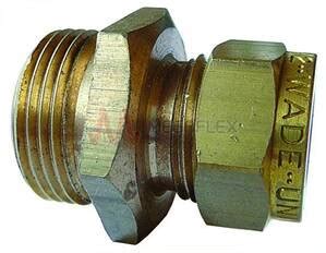 BSPP Male X OD Stud Coupling Brass Megaflex