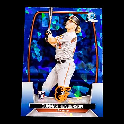 2023 Bowman Chrome Sapphire GUNNAR HENDERSON Orioles Rookie ROY Card RC