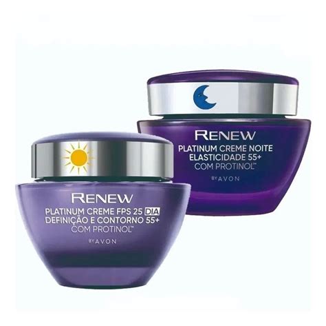 Creme Rosto Renew Platinum Dia E Noite Avon Parcelamento Sem Juros