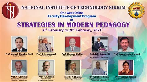 One Week Online FDP On Strategies In Modern Pedagogy Inaugural