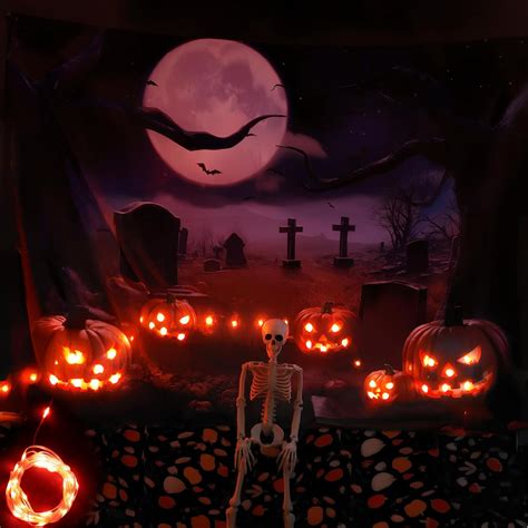 Amazon Light Up Halloween Backdrop Halloween Photo Cemetery