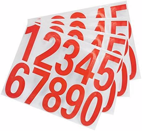 LUTER 4 Sheets 40 Pieces Reflective Mailbox Number Stickers 0 9