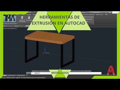 Herramienta Extrusi N En Autocad Mesa Youtube