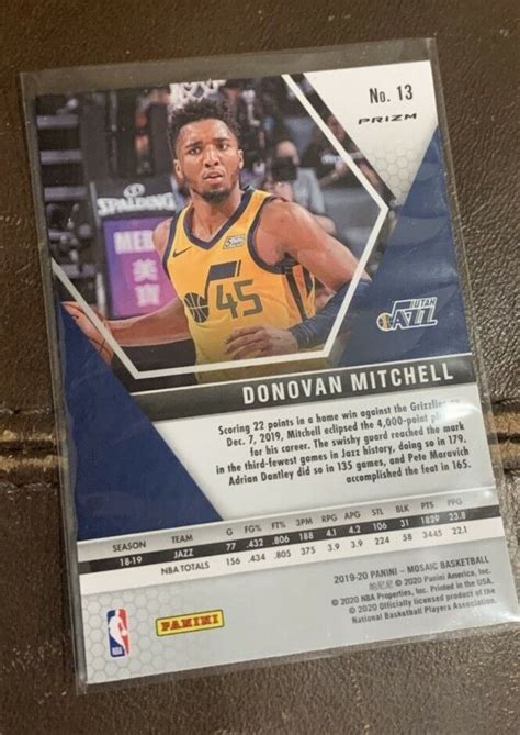 Donovan Mitchell 2019 20 Panini Mosaic 13 Reactive Orange Prizm Utah