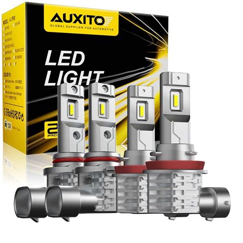 Auxito Combo White K Led Headlight Kit H Bulbs High Low