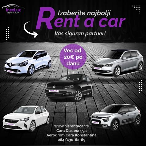 InexLux Rent a car Niš 24 7 Iznajmljivanje automobila po