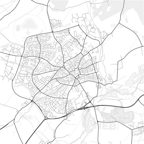 Vector Pdf Map Of Wellingborough England Hebstreits