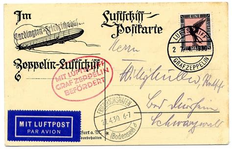 Deutsches Reich 1930 Zeppelin LZ 127 England Flight Catawiki