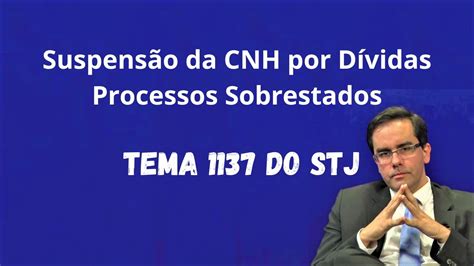 Suspensão dos Pedidos de Suspensão da CNH por Dívidas Tema 1137 do