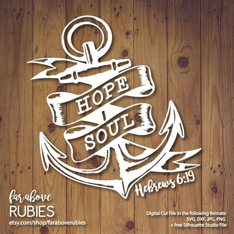 Hope Anchors The Soul Hebrews Svg Eps Dxf Png Etsy