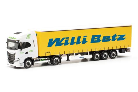 Herpa Iveco S Way Lng Gardinenplanen Sattelzug Willi Betz