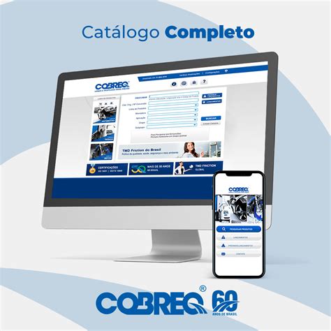 O sistema de catálogo eletrônico de produtos da Cobreq possui dados