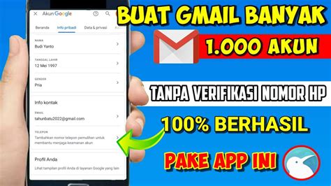 Cara Membuat Akun Gmail Banyak Tanpa Verifikasi Nomor Hp Terbaru