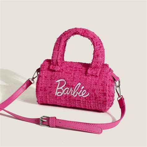 Barbie Joint Shoulder Bag Barbie Style Cylinder Tote Bags High Quality