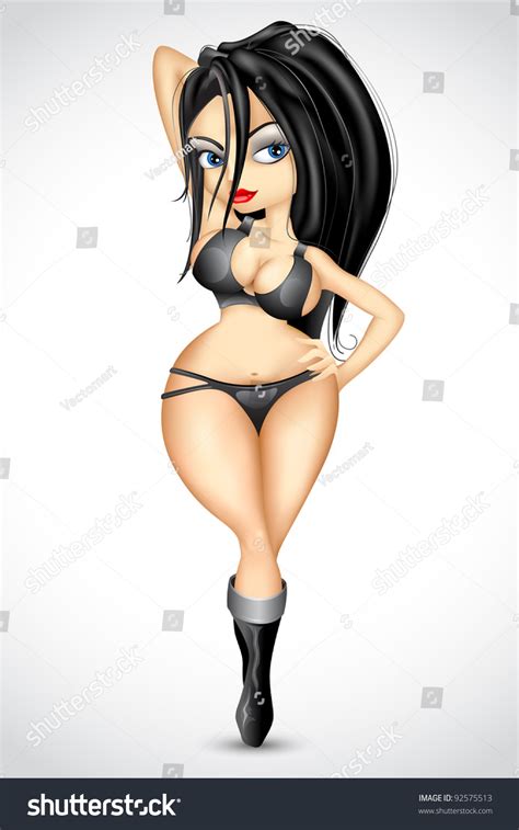 Illustration Sexy Lady Lingerie On Abstract Stock Vector Royalty Free 92575513 Shutterstock