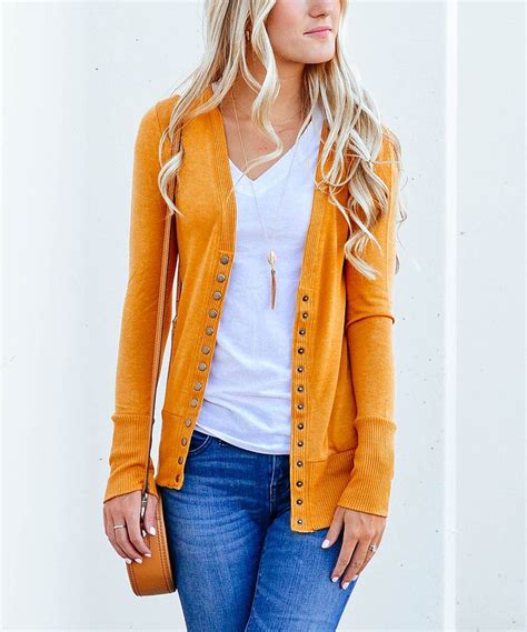 Ash Mustard Button Up Cardigan Plus Shopstyle Cardigan Fashion