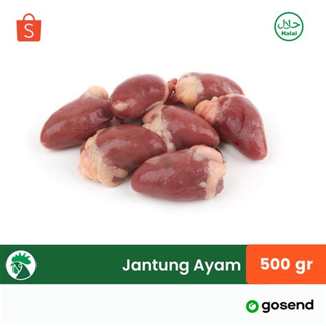 Jual Jantung Ayam Frozen Kemasan 500gr Jeroan Ayam Potong Broiler