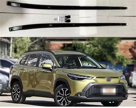 Pcs Roof Rail Racks Side Rail Bar Cargo Fits For Toyota Corolla Cross