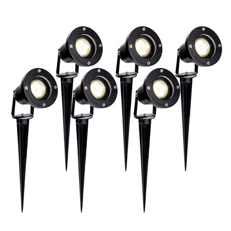 6x Spot De Jardin Led Spot Extérieur Led Blanc Chaud Ip65 Lumière De