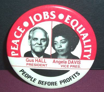 Nice 1980 Gus hall/Angela Davis Communist Party presidential campaign ...