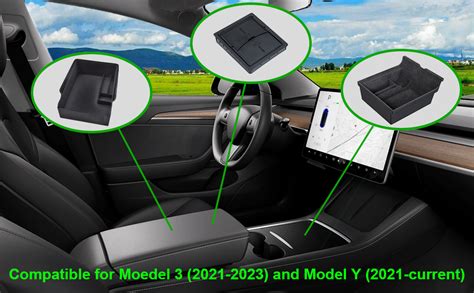 TOPABYTE Organiseur De Console Centrale Pour Tesla Model Y 2021 2024