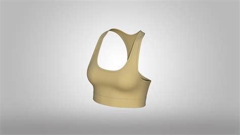 Seamless Anna Sports Bra 3d Model Cgtrader