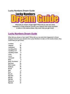 Unlock The Secrets Of Your Dreams With The Lucky Numbers Dream Guide