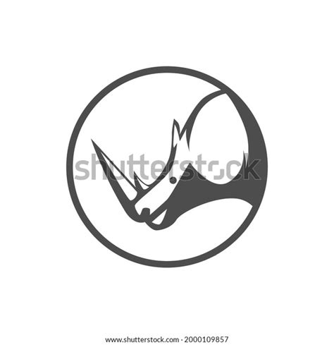 Rhino Horned Logo Design Vector Stock Vector Royalty Free 2000109857