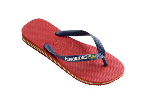 Havaianas Red Flip Flops Havaianas Brasil Logo Red