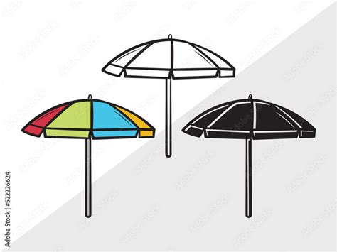 Beach Umbrella Svg Beach Umbrella Svg Beach Svg Summer Svg