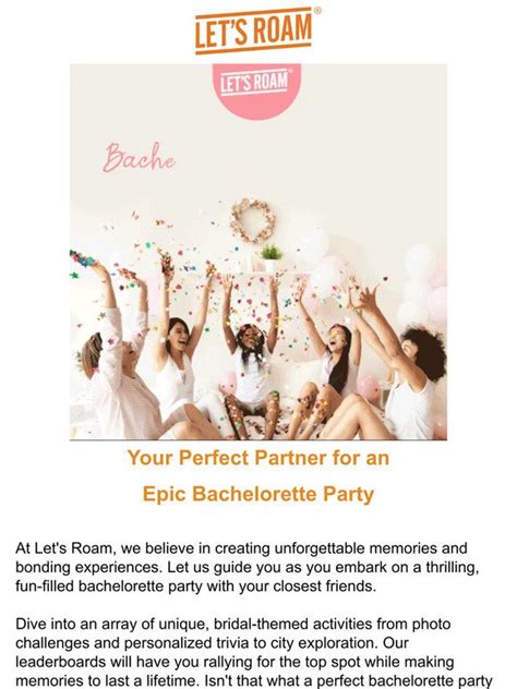 Let S Roam Scavenger Hunts 👰🎈 Let S Start Planning Your Epic Bachelorette Party Now Milled