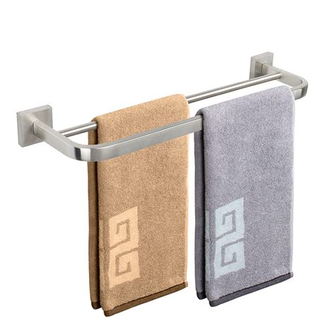 Supply Double bath towel rack (brushed nickel, 22") Wholesale Factory - Foshan Leijie Kitchen ...