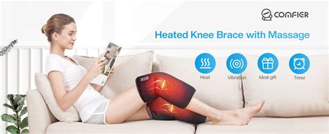 Comfier Heated Knee Brace Wrap With Massage Vibration Knee Massager With Heating Pad For Knee