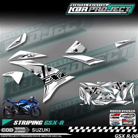 Jual Gsx R Stiker Striping Premium Motor Keren Lis Variasi Gsx R Stiker