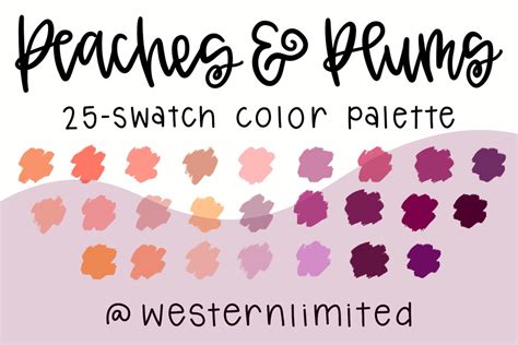 Peaches And Plums Color Palette Pink And Purple Swatches Color Palette