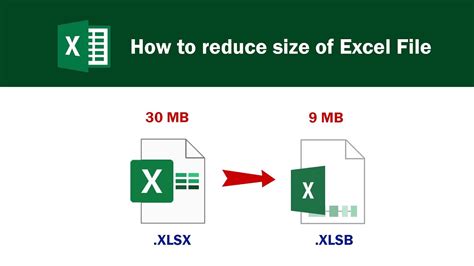 How To Reduce Size Of Excel File By Changing To Xlsb File Youtube