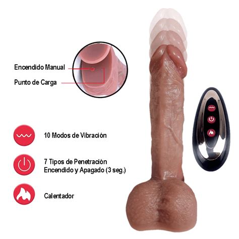 Vibrador Realista Telescópico Piel Importadora Erótica Sex Shop