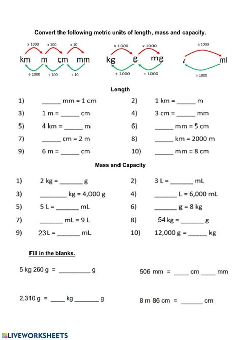 Metric Conversions Practice Worksheet With Answers Scienceworksheets Net