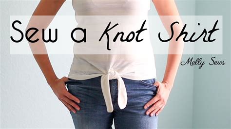 How To Sew A Knot Shirt Sew A Tie Front Shirt Youtube