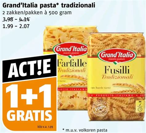 Grand Italia Pasta Tradizionali 500g Aanbieding Bij Poiesz