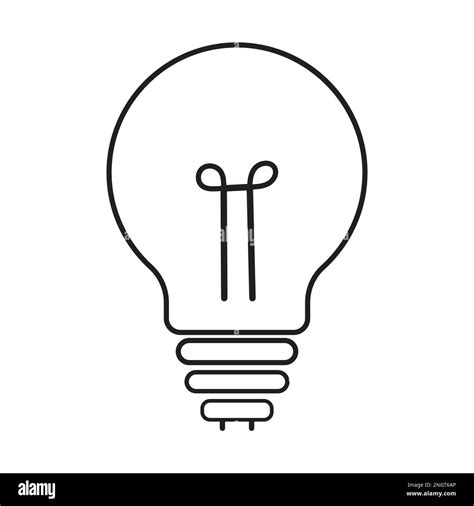 Creative Idea Bulb Icon Transparent Vector Outline Stock Vector Image