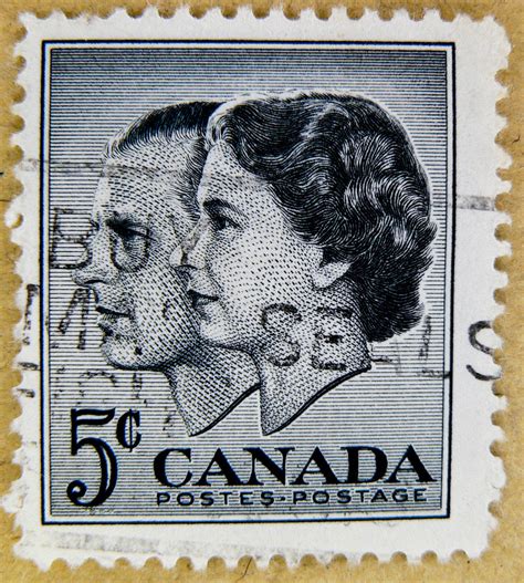 Great Stamp Canada 5c Queen Elizabeth And Prince Philip Du Flickr