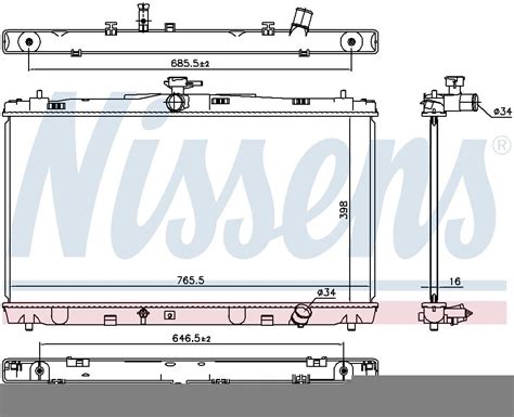 Radiator L C Gas C Eng Code A Ar Fe C Natural Nissens Fits