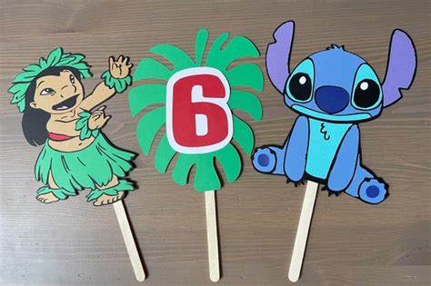 Lilo And Stitch Inspired Centerpiece Sticks Lilo And Stitch Etsy