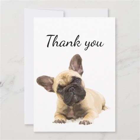 Pug Thank You Cards Zazzle Uk