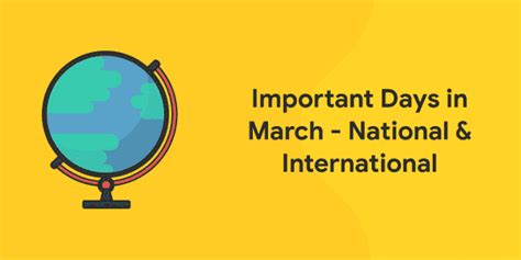 Important Days In March 2022 National And International Entri Blog