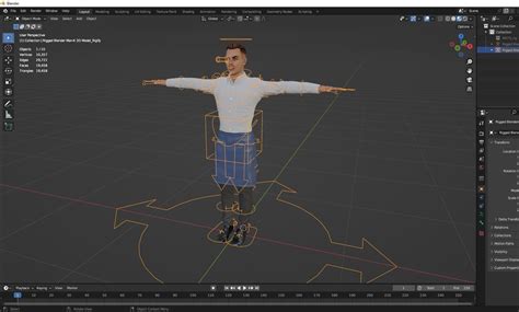 Rigged Blender Man-K 3D Model 3D model animated rigged | CGTrader